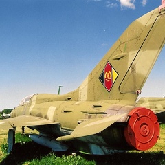 MiG-21U, ex. 251 NVA (1823 odwiedzin) ex. 23+88 Bundeswehr, Dermsdorf/Kölleda 1998 MiG-21U, ex. 251 NVA