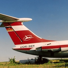 Il-62, DDR-SEH (2091 návštěv) Erfurt/Alach, 1998 kurz vor der Verschrottung Il-62, DDR-SEH