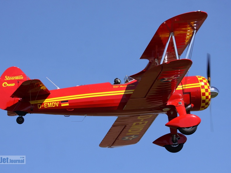 D-EMDV, Boeing A75N1 Stearman (1819 відвідувань) Flugplatz Uelzen EDVU D-EMDV, Boeing A75N1 Stearman