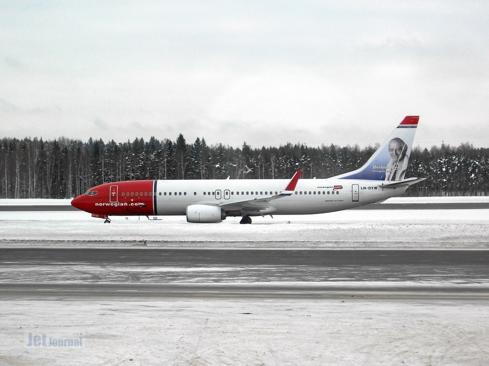 LN-DYW B737-8JP Norwegian HEL (3735 visits) Helsinki Vantaa/HEL LN-DYW B737-8JP Norwegian HEL