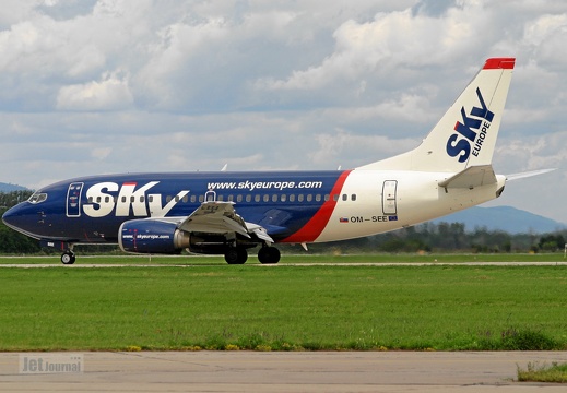 OM-SEE Boeing 737-500 SkyEurope (2160 visits) OM-SEE Boeing 737-500 SkyEurope