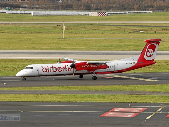 D-ABQF DHC-8 400 LGW Air Berlin DUS (1668 visite) D-ABQF DHC-8 400 LGW Air Berlin DUS
