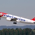 HB-IHZ, Airbus A320-214, Edelweiss (просмотров: 2630) Zuerich/ZRH, Start nach Korfu HB-IHZ, Airbus A320-214, Edelweiss