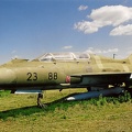 MiG-21U, ex. 251 NVA (2638 Besuche) ex. 23+88 Bundeswehr, Dermsdor/Kölleda 1998 MiG-21U, ex. 251 NVA