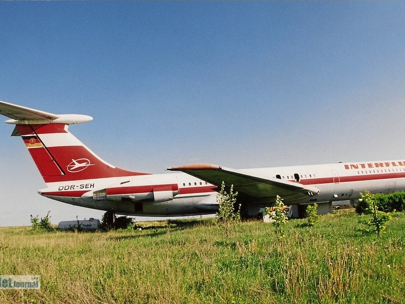 Il-62, DDR-SEH (2476 visite) Erfurt/Alach, 1998 kurz vor der Verschrottung Il-62, DDR-SEH