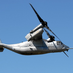 166391/MV22 MV-22B Osprey VMX-22 US Marine Corps (2000 Besuche) Diese MV-22 wurde zusammen mit der 166480/MV-23 von MCAS New River, Nort Carolina verlegt. Die Luftb... 166391/MV22 MV-22B Osprey VMX-22 US Marine Corps