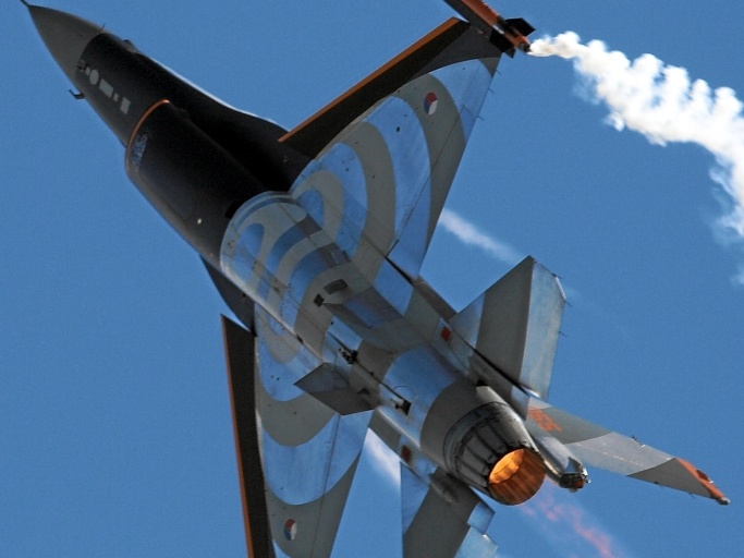 J-055 F-16AM RNLAF Afterburner Climb