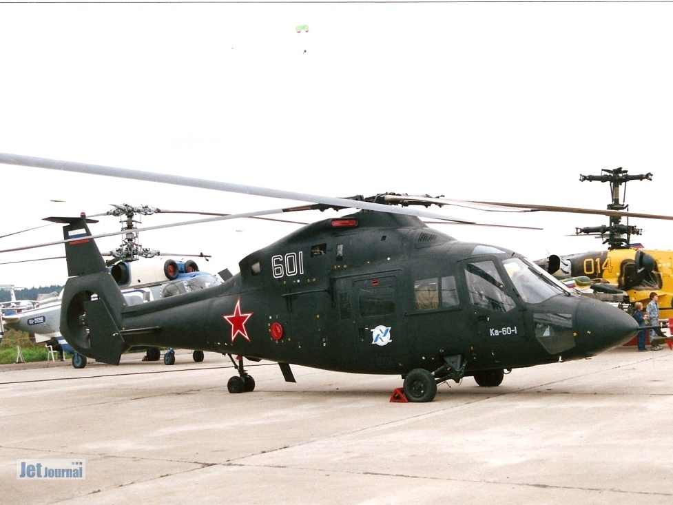 Ka-60, 601 weiss umrandet, Prototyp (3523 visitas) MAKS 1999, Erster Prototyp Ka-60, 601 weiss umrandet, Prototyp