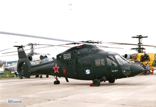 Ka-60, 601 weiss umrandet, Prototyp (3522 visitas) MAKS 1999, Erster Prototyp Ka-60, 601 weiss umrandet, Prototyp