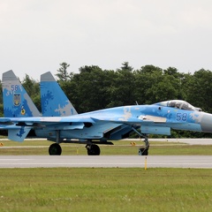 58 blau, Su-27, Ukrainian Air Force (2532 visits) Danish Air Show Skystrup 2016 58 blau, Su-27, Ukrainian Air Force