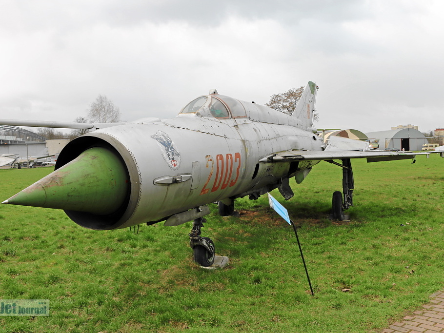 2003, MiG-21M (3150 návštěv) Muzeum Lotnictwa Krakowie 2003, MiG-21M