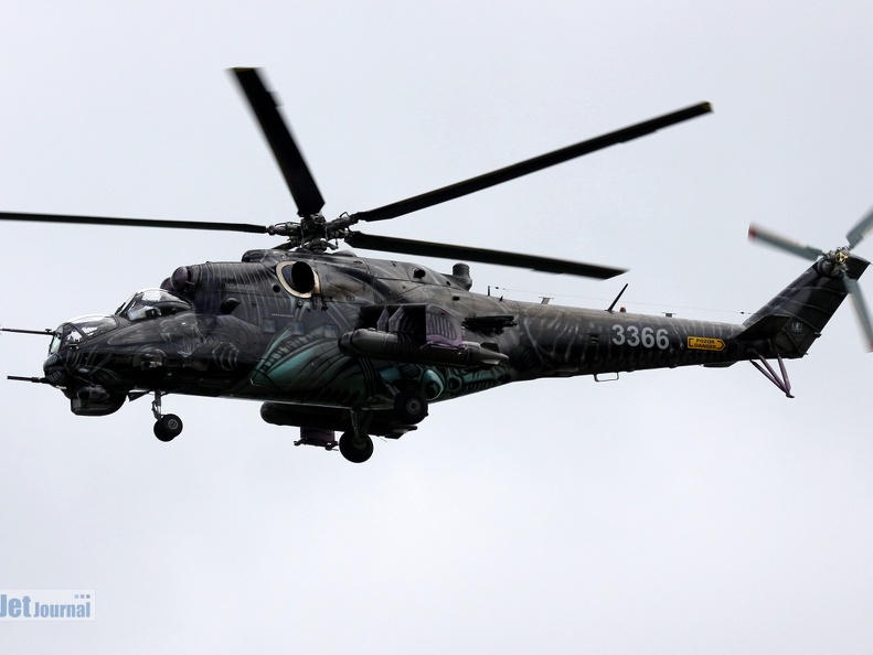 3366, Mi-24W, Czech Air Force (2864 visitas) Danish Air Show Skystrup 2016, Special Painting "Tigermeet" 3366, Mi-24W, Czech Air Force
