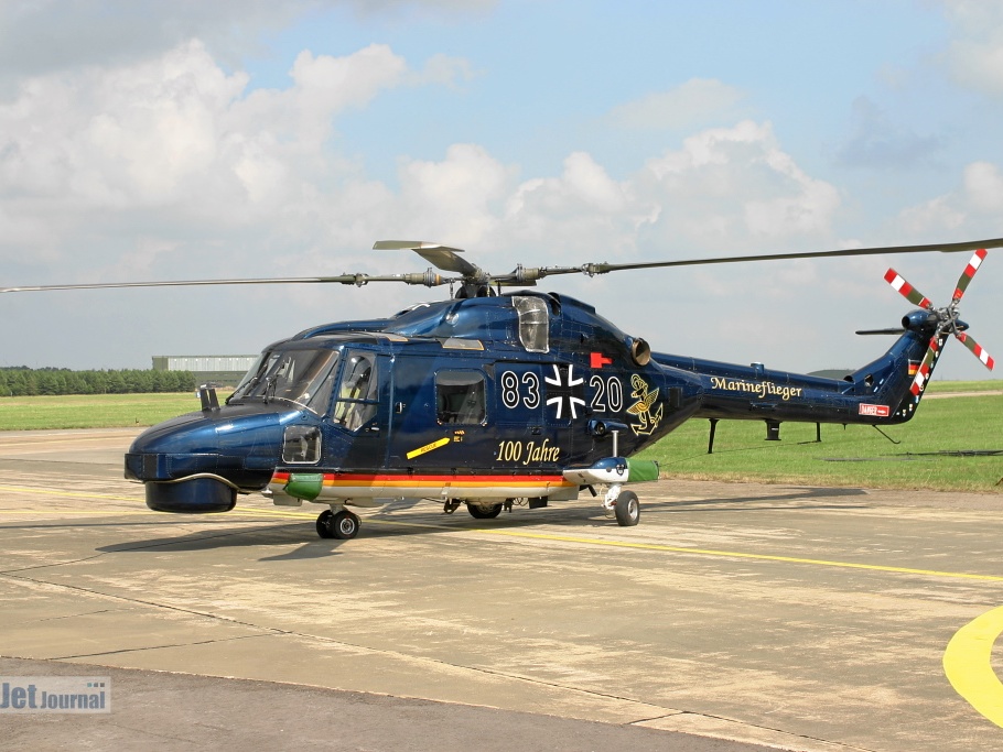 83+20, Sea Lynx Mk.88A, Deutsche Marine (4553 odwiedzin) Sonderbemalung 100 Jahre Marineflieger, linke Seite 83+20, Sea Lynx Mk.88A, Deutsche Marine