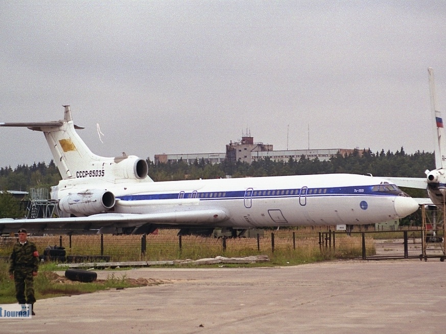 Tu-155, CCCP-85035 (3404 visite) Moskau/Schukowski 2003, Prototyp zur Erprobung eines Wasserstoffantriebes Tu-155, CCCP-85035