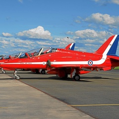 XX237 Hawk T1 Red Arrows (2231 Besuche) Lentajien Juhannus Midnight Sun Airshow 2006 Kauhava Finnland XX237 Hawk T1 Red Arrows