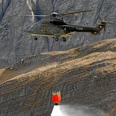 T-319 AS332M-1 Demo Bambi Bucket Axalp (2021 Besuche) T-319 AS332M-1 Demo Bambi Bucket Axalp