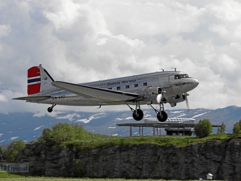 LN-WND C-53D Dakota Norway Fly-by