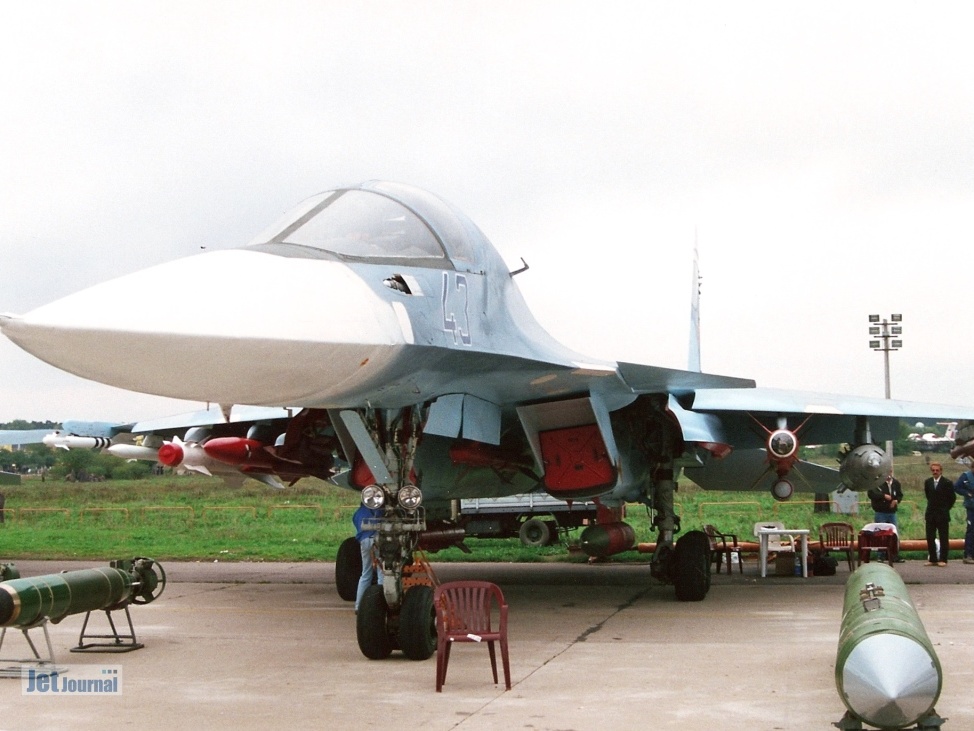 Su-32FN, 43 blau (3720 Besuche) Prototyp, MAKS 1999 Su-32FN, 43 blau