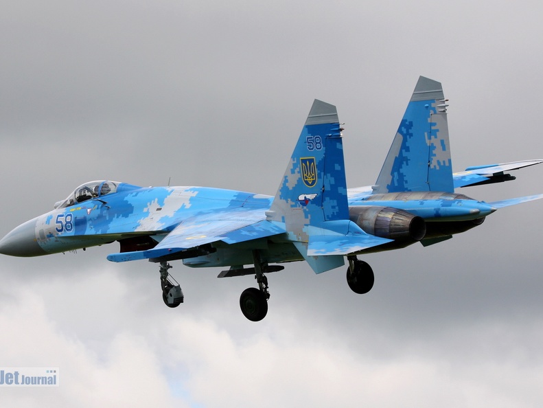 58 blau, Su-27, Ukrainian Air Force (2562 Besuche) Danish Air Show Skystrup 2016 58 blau, Su-27, Ukrainian Air Force