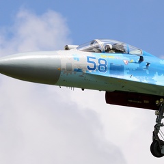 58 blau, Su-27, Ukrainian Air Force (2408 Besuche) Danish Air Show Skystrup 2016 58 blau, Su-27, Ukrainian Air Force