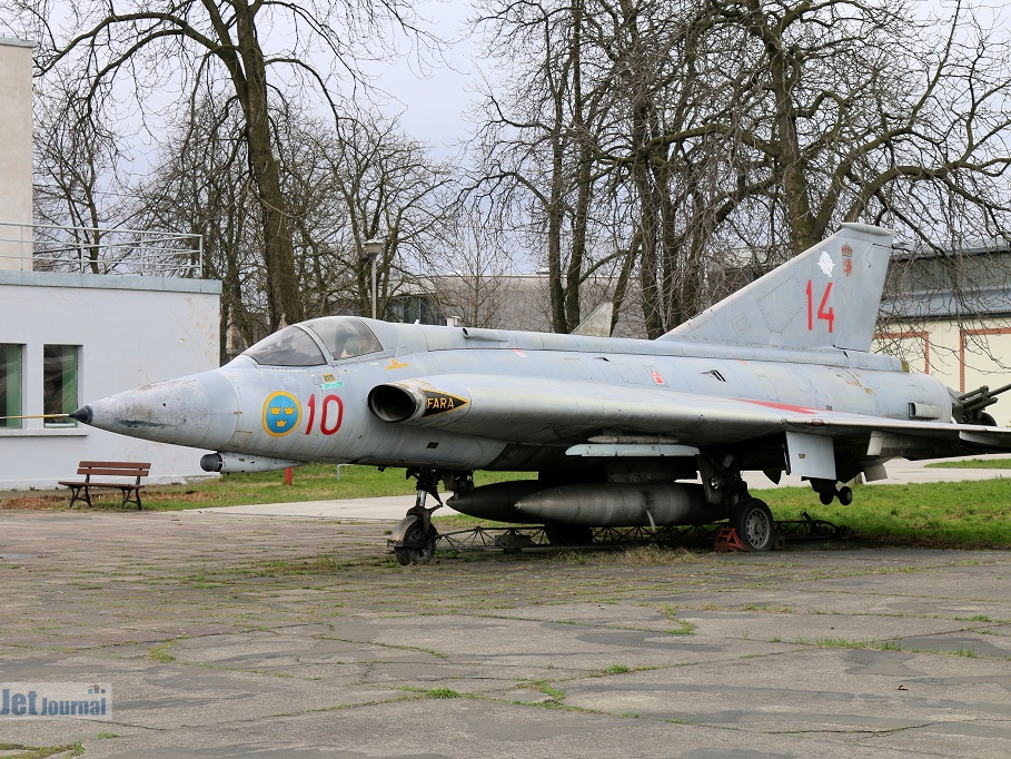 14, Saab J-35J Draken (3195 visits) Muzeum Lotnictwa Krakowie, ex Swedish Air Force 14, Saab J-35J Draken