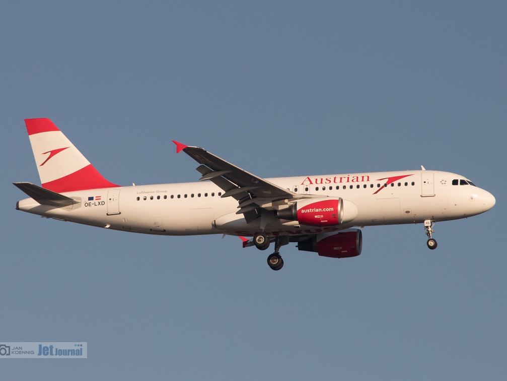 OE-LXD, Airbus A320-216, Austrian (4366 Besuche) OE-LXD, Airbus A320-216, Austrian