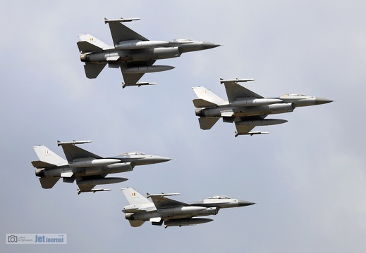 F-16 4Ship Formation, Belgian Air Force
