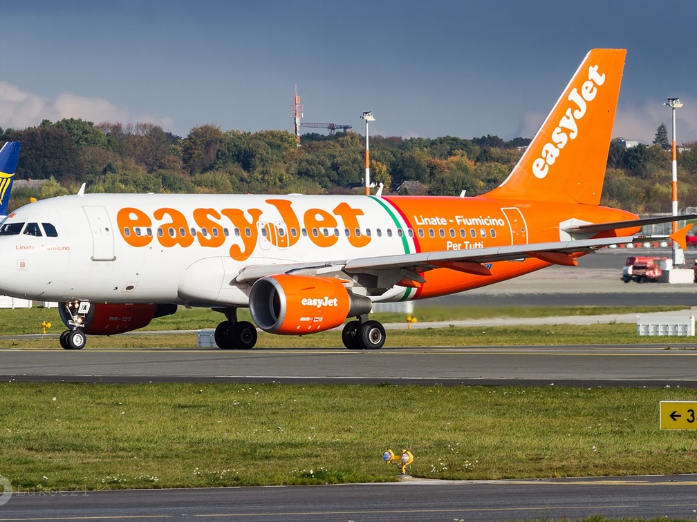 G-EZIW easyJet Airbus A319-111 "Linate - Fiumicino Per Tutti" Hamburg (EDDH/HAM)