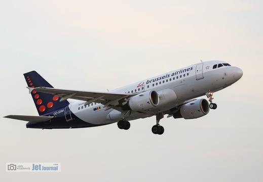 OO-SSM, Airbus A319-112, Brussels Airlines