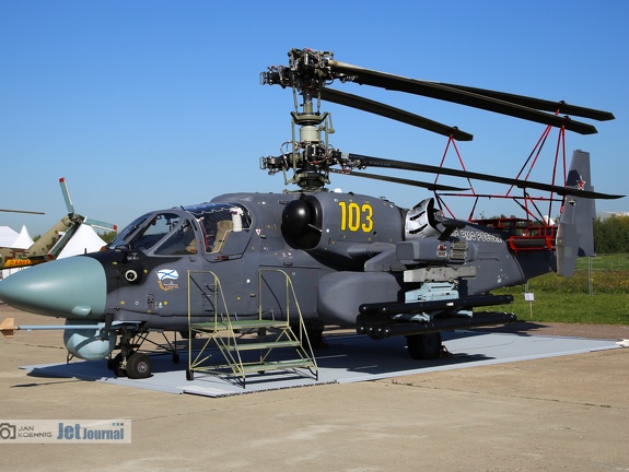 103 gelb, Ka-52K, WMF Rossii