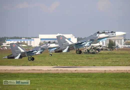 75 blau und 77 blau, Su-30SM, WMF Rossii