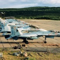 Su-33 und Su-27UB, Russian Navy (2877 visingar) Analogfoto, ca. 2003. Aufnahmeort (wahrscheinlich) Severomorsk-3. Die Bilderserie der Russischen Mar... Su-33 und Su-27UB, Russian Navy
