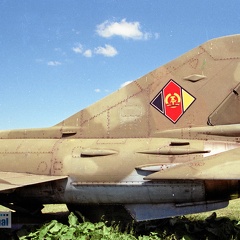 771 rot / 22+29 schwarz, MiG-21PFM/SPS, ex. LSK der NVA (просмотров: 2013) Analogfoto 1998, Dermsdorf/Kölleda 771 rot / 22+29 schwarz, MiG-21PFM/SPS, ex. LSK der NVA